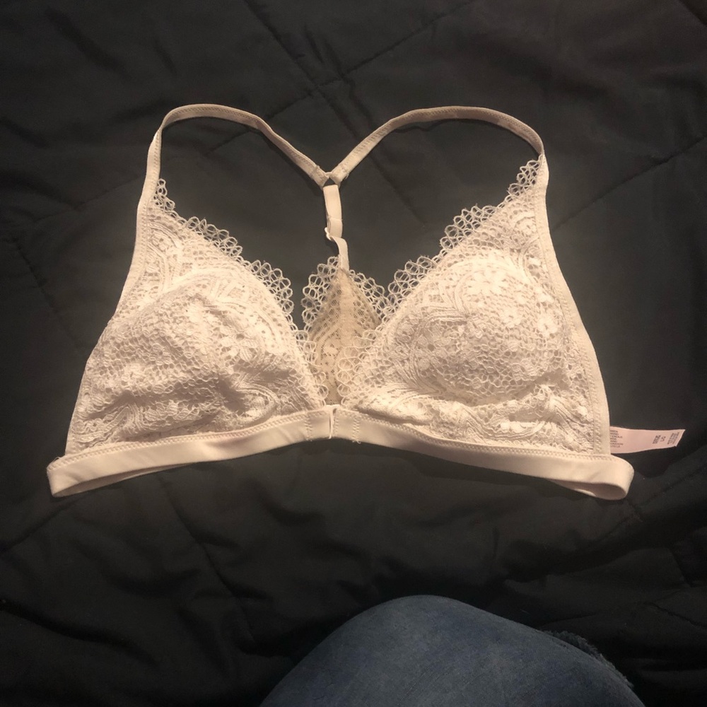 white bralette